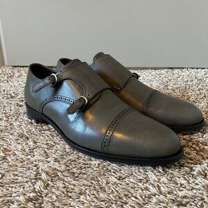 Men's Marc Joseph size 11 Double Monk Strap dress shoes color Gray